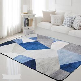 Carpets Geometric Nordic Blue Grey Printed Rectangle Carpet Rugs Living Room Bedroom Tapete Non-Slip Children Kids Soft Play Floor Mats