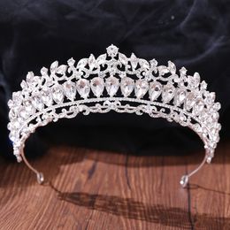 Wedding Bridal Crown Tiara Baroque Crystal Rhinestone Diadem Tiaras And Crowns Headband For Women Bride Hair Accessories Jewellery