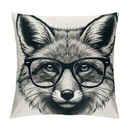 Oebtrol The Lovely Animal The Fashion Fox Throw Throw Pillow Case Coush Cover Decorative Blend Powlowcase для дивана (9)