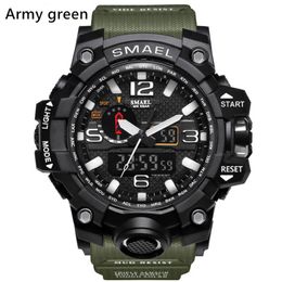 New smael relogio men's sports watches LED chronograph wristwatch military watch digital watch good gift for men & boy dropship 256V