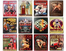 Pin Up Girl Metal Tin Signs Vintage Wall Art Painting Bar Pub Cafe Shop Home Decor Sexy Lady Poster Plate Plaque2906128