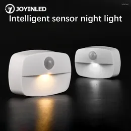 Night Lights Motion Sensor Light 220V Battery Powered Detector LED Lamp For Bedroom Closet Kitchen Toilet Stair