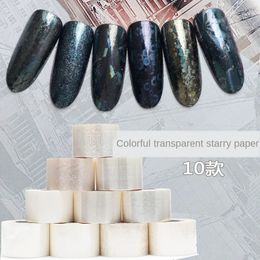 Nail Art Transparent Starry Paper Nail Art Foil 120 M Large Roll 4cm Wide Nail Rhinestones Nail Rhinestones Nail Supplies