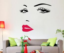 pink lips quotes salon girl face lips wall decals vinyl wall stickers interior art murals sticker8983964