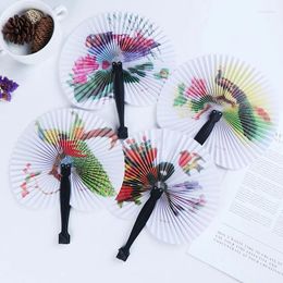 Decorative Figurines Summer Handheld Fan Chinese Folding Hand Printed Paper Gift
