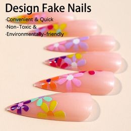 Nail Tips DIY Fake Nails French Simple False Nails Almond