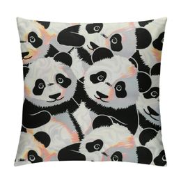 Śliczna panda rzut poduszką kwadratową poduszkę poduszkę wystrój domu na kanapę sofę do łóżka salon
