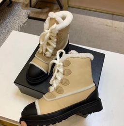 Stivali per il tempo libero di moda stivali da neve inverno vera in pelle vera stivale caviglia calda femmina di temperamento elegante donna scarpe di alta qualità L8388596