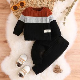 Clothes Boys Set 3-24 Months Sleeve Warm Winter Sweater and Long pant Outfit Clothing Suit For Newborn Baby L2405