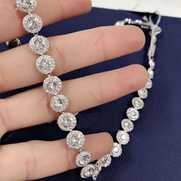necklaces bracelets designer tennis bracelet women men iced out plated gold silver crystal green blue diamond necklace mens chain luxe Jewellery woman g
