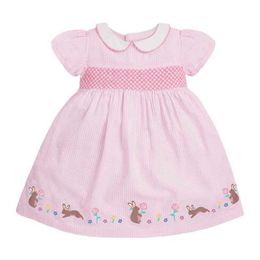 Girl's Dresses Little Maven 2024 Baby Girls Casual Clothing Cotton Cute Childrens Summer Dress Preschool Babies Children Aged 2 to 7 H240529 Z6N7