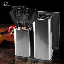 Knife Stand Holder For Kitchen Knife Stainless Steel Knife Holder Stand Block High End Kitchen Accessories 240529