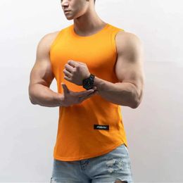 Men's Tank Tops New Gym Training Tank Top Mens Sports T-shirt Summer Thin Mesh Breathable Fitness Running Vest Quick Drying Sleeveless Top Y240522R6F6
