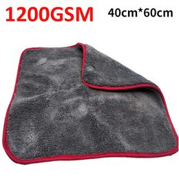 The cheapest 1200GSM Car Detailing Car Wash Microfibe r Towel Car Cleaning Drying Auto Washing Cloth Micro Fiber Rag Car Winter Accessories