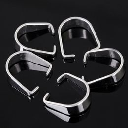 1000pcs Strong 316L Silver Stainless Steel Pendant Pinch Clip Clasp & Hooks Bail Connector DIY Jewellery finding 239B