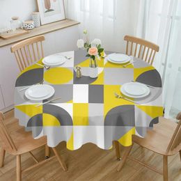 Table Cloth Scandinavian Style Abstract Colour Waterproof Tablecloth Decoration Round Cover For Kitchen Wedding Home Dining Room