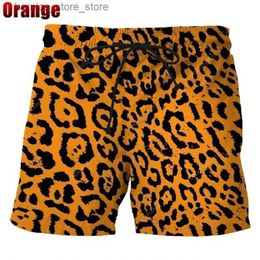 Men's Shorts Summer Fashion Classic Colourful Leopard 3D Printed Mens Shorts Unisex Casual Beach Swimming Shorts Quick-dry Surf Board Shorts Q240529