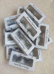 Whole 25mm long and dramatic real mink eyelashes 5D large lashes false eyelash Packing In Silver glitter paper box 15 styles f1965573