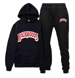 Fashion Brand Backwoods Men039s Set Fleece Hoodie Pant Thick Warm Tracksuit Sportswear Hooded Track Suits Male Sweatsuit2230099