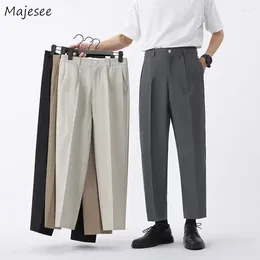 Men's Pants Pencil Men Loose Simple Business All-match Smart Casual Summer Ankle-length Trousers Classic Korean Style Daily Pantalones