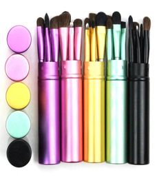 5pcs Travel Portable Mini Eye Makeup Brushes Set Reals Eyeshadow Eyeliner Eyebrow Brush Lip Make Up Brushes kit Professional6745404