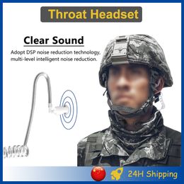 Tactical Throat Mic For Baofeng UV-S22 Pro UV-98 Pro V2 Adjustable Acoustic Tube Headsets UV-68 PTT Earpiece UV-9R Walkie Talkie