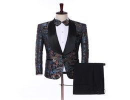 2019 Tailored Made Embroidery Slim Fit Wedding Suits For Men Fashion Groom Prom Tuxedos Terno Masculino Men Suits With Pants4176550