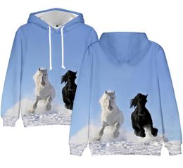 Popular horse 3D Print Hoodies Boysgirls Sweatshirts Equus caballus 3D Hoodie Sweatshirts Men Pullover Jackets new Design Horse1933832