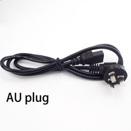 EU US AU 3 Prong AC Power Supply Cable copper wire Euro Plug Cord 1.5m For pc Monitor Printer IEC C13 Desktop