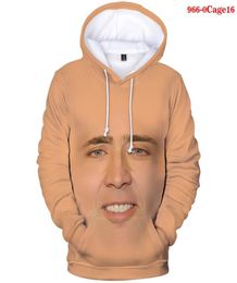 Mens Designer t shirts 2021 Fashion Nicolas Cage Sweatshirt Menwomen Hoodies the Giant Blown Up Face of Funny Print 3d Sweatshirt5175630