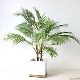 88 CM Green Artificial Palm Leaf Plastic Plants Garden Home Decorations Scutellaria Tropical Tree Fake Plants 247g