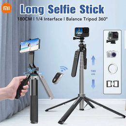 Selfie Monopods 180CM selfie pole tripod 360 rotation portable folding phone tripod holder Stabiliser for travel video photos S2452901