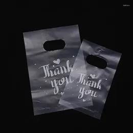 Baking Tools 100Pcs Mini Thank You Plastic Gift Bags Wedding Candy Shopping Carrier Birthday Party Biscuit Packaging