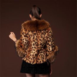 ZXRYXGS Popular European American Style Leopard Artificial Fur Coat 2023 Autumn Winter Clothing Trend Jacket Short Women Coat