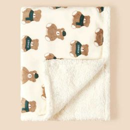 Quilts Quilts Winter Baby Blanket Fleece Warm Quilt for Newborn Bedding Baby Swaddle Wrap Flannel Lamb Soft Stroller Cover Blanket Manta Bebe WX5.28