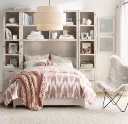 New Hot Sale Luxury Modern Bedroom Furniture Set Kids' Beds Children Bunk Bed with Cubby Headboard & Nightstand Towers Set