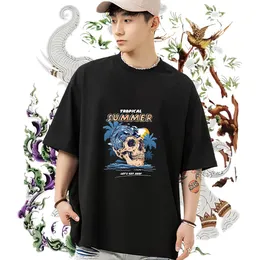 Classic Casual T-Shirts for Men Anime Men Tops Tees Beach O-Neck Short Sleeve Cotton High Quality Tops Tees