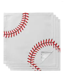 Take Out Containers Baseball Texture Table Napkins Cloth Diner Banquet Wedding Party Handkerchief Home Decorations
