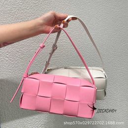 Designer Cassette Bag 2024 Brick Waffle Cake Bag Woven Small Square Bag Single Shoulder Underarm Bag High End Handheld Women's Bag
