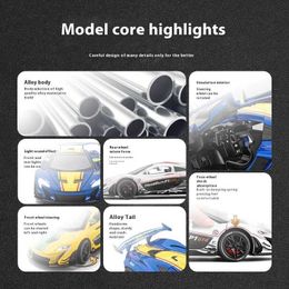 Diecast Model Cars 1 22 McLaren P1 GTR Supercar High Simulation Alloy Metal Diecast Model Car Sound Light Model Vehicle Toy For Kid Gifts Present
