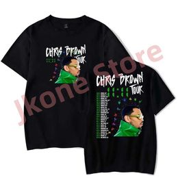 Men's T-Shirts Chris Brown 11 11 Tour T-shirts Rap Singer New Merch Tee Womens Fashion Casual Hip Hop Style Short Sleeves S2452906