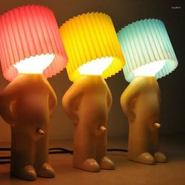 Table Lamps Naughty Boy Mr.P A Little Shy Man Creative Lamp Small Night Lights Home Decoration Nice Gift ZM926