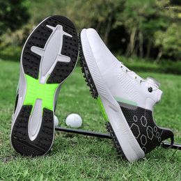 Casual Shoes Professional Golf Couples Plus Size 46 47 Men Gym Sneakers Waterproof Leather Women Quick Lacing Shoe