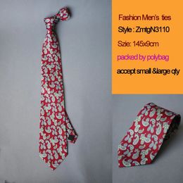9cm necktie mens Zometg evening dress set printed necktie wedding tie mens gift red neckline 240529