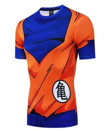 Men039s TShirts Men T Shirt Homme Compression Costume Vegeta Tshirt Son Goku Fitness Leggings Shorts Sportwear1534368