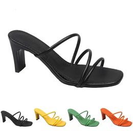 Fashion Heels High Sandals Women Slippers Shoes GAI Triple White Black Red Yellow Green Br bb8