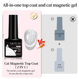 LILYCUTE 7ml Super Sparkling Cat Magnetic Top Coat Gel Nail Polish Snowlight Semi Permanent Soak Off UV Nail Art Vernis Manicure
