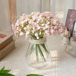 Decorative Flowers Artificial Gypsophila Plastic Fake Flower Small Bunch Wedding Pography Bouquet Home Living Room Simulation Decoration