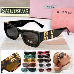 Miumui Mode Sonnenbrille SMU09WS Vintage Square Metal Arms Mlu Emblem SMU11WS Unisex Stylish Sun Shades UV400 Polarisierte Gafas offizielle 1: 1 Qualität