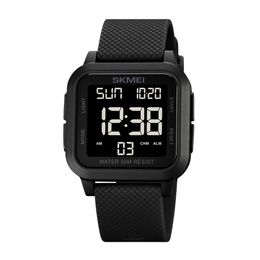 Men Stopwatch Alarm Electronic Watch Countdown Timer 50M Waterproof Digital Watch Ultra-Thin Large Face Alarm Sports Wrist Watch